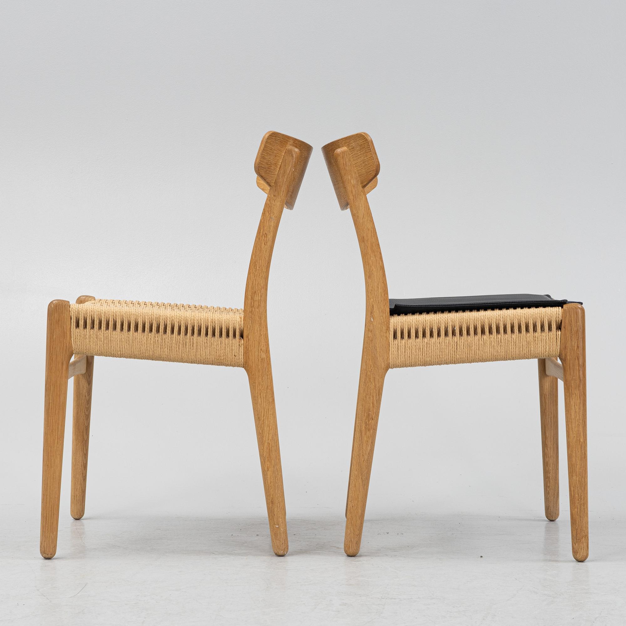 Hans J. Wegner, stolar, 6 st, modell CH-23, för Carl Hansen & Søn, Danmark, 2017.