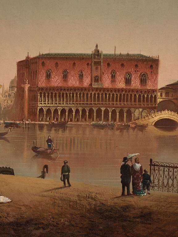 Karl Kaufmann, Vy över Dogepalatset och kampanilen, Venedig.
