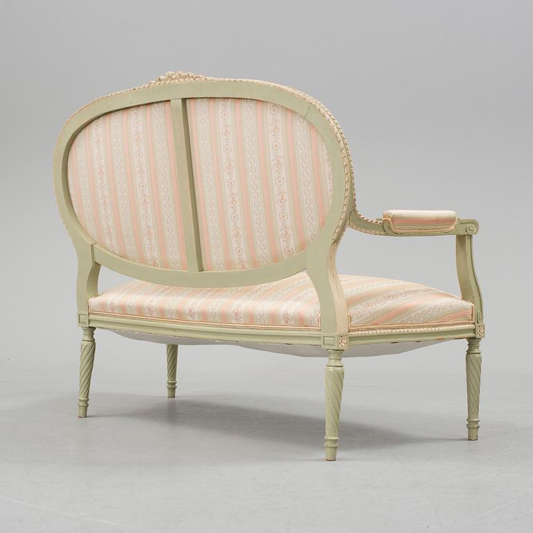 SALONGSGRUPP, 7 delar, gustaviansk stil, 1900-talets början.