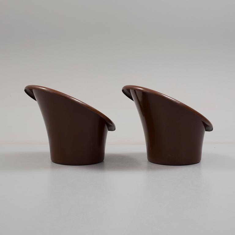 FÅTÖLJER, ett par, "Skopa", Olle Gjerlöv-Knudsen och Torben Lind för Ikea, modellen formgiven 1974.