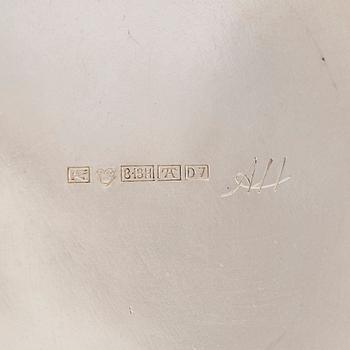Kaffeservis, 3 delar, silver, Kultateollisuus Oy, Åbo 1957.