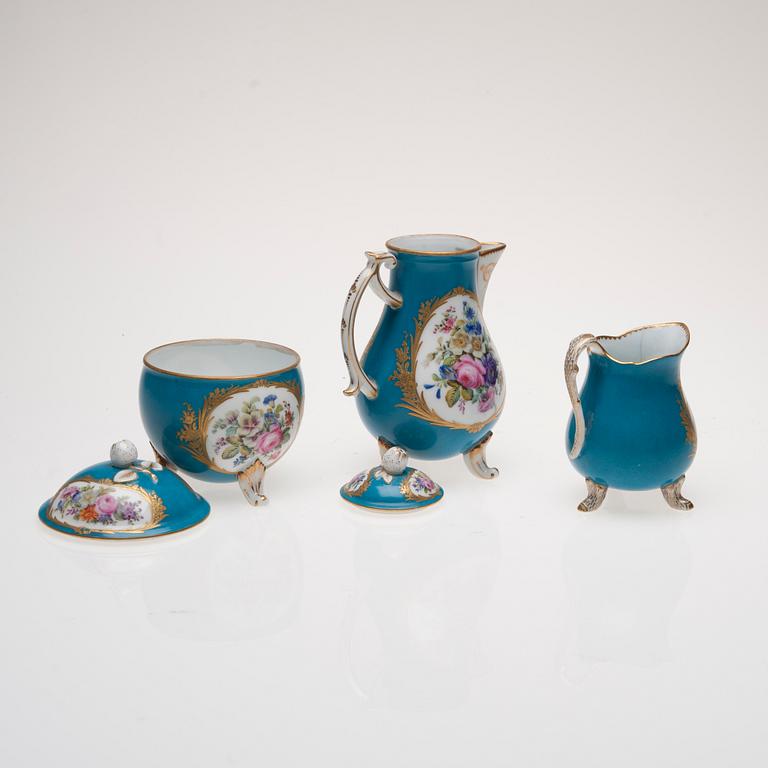 TETE-A-TETE, 6 delar, porslin, Sèvres-liknande märke.