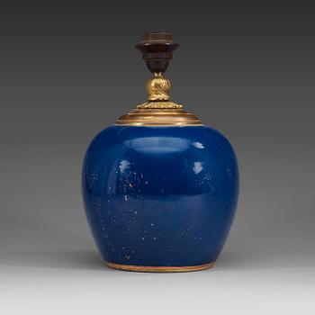 1608. A powder blue jar, Qing dynasty, Qianlong (1736-95).