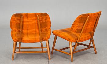 STOL, ett par. "Te-Ve", Alf Svensson, Ljungs Industrier AB. Formgiven 1953.