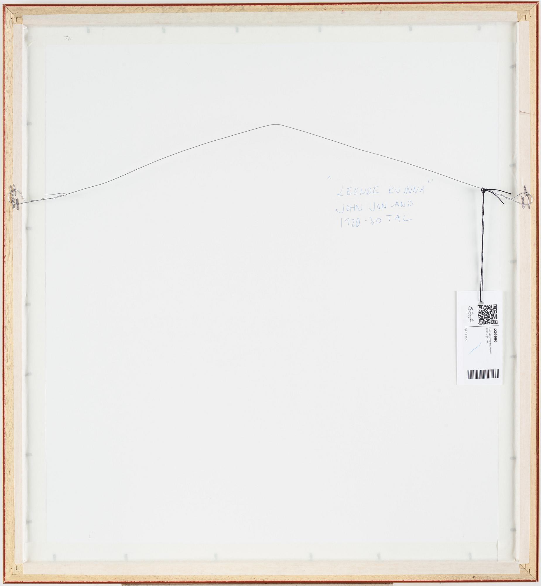 John Jon-And, watercolour, stamped signature.