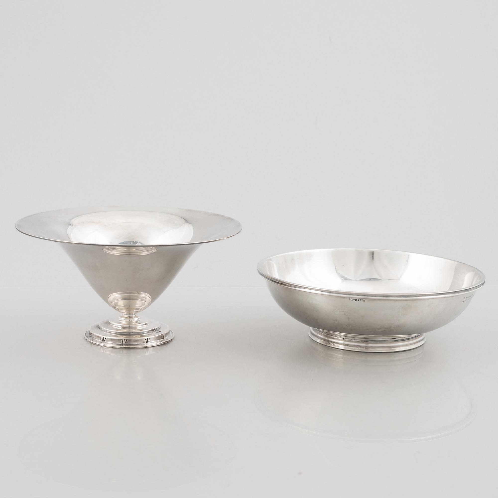 Two Swedish silver bowls, including GAB, Stockholm 1930.