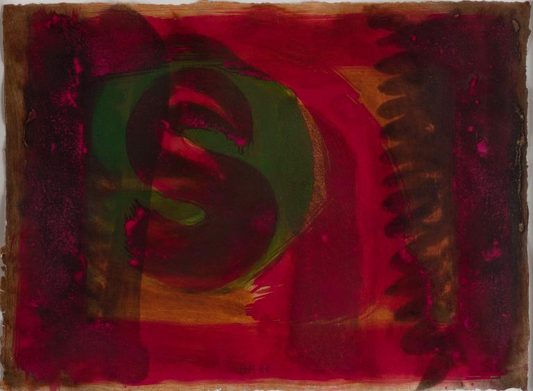 HOWARD HODGKIN, lift ground etching with aquatint and carborundum, signed 67/100. Dated -86.