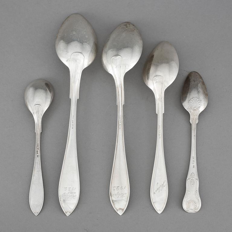 SKEDAR, 20 stycken, silver, bla GAB, Stockholm 1920. Vikt ca 674 gram.