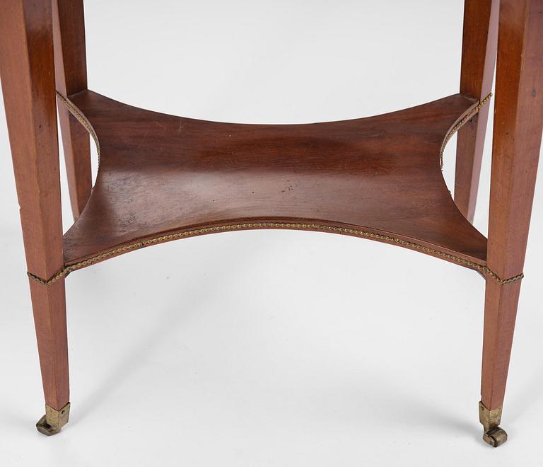 A late Gustavian mahogany table attributed to J. M. Beurling (master 1777-1803).