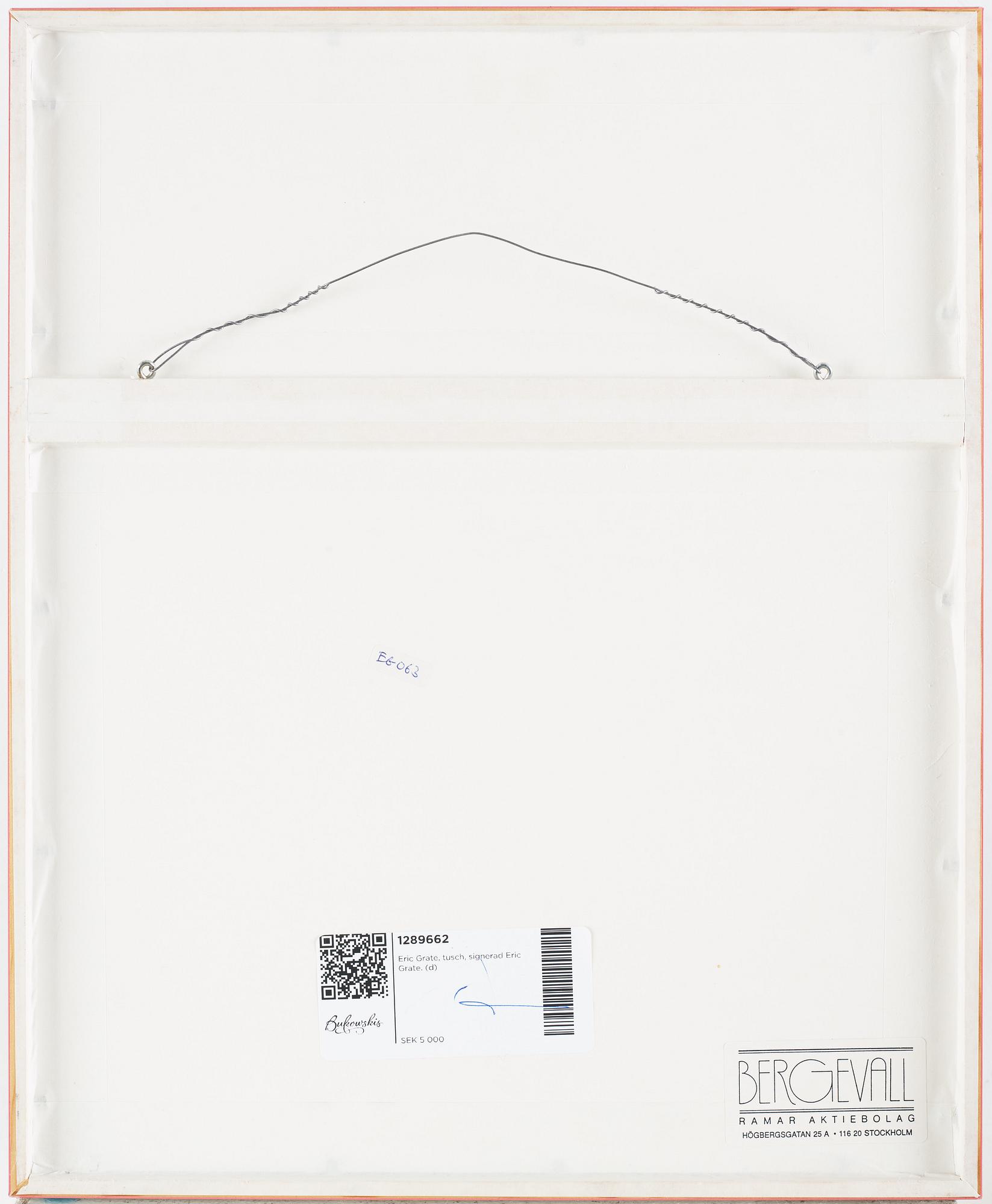 Eric Grate, ink, signed Eric Grate.