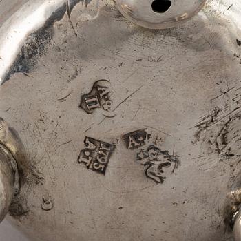 A russian silver beaker, A Dementev, Moscow 1743-84, with assayers mark A Titov, Moskva 1795.