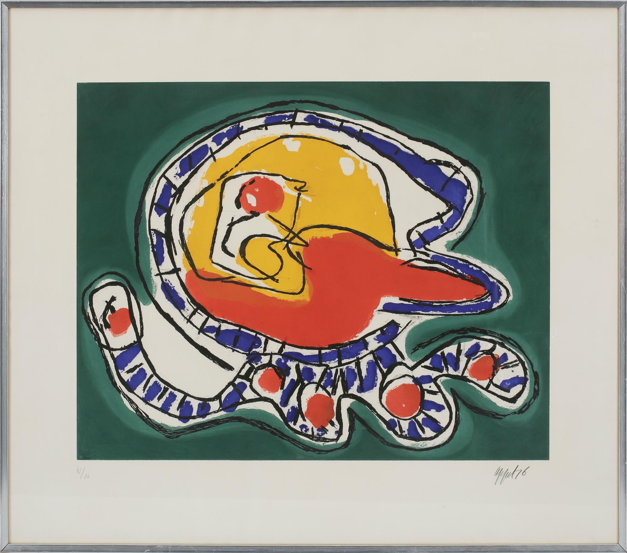 KAREL APPEL, färgakvatint, signerad och numrerad 45/80.