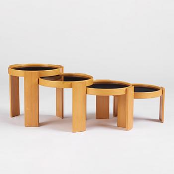 Gianfranco Frattini, a set of nesting tables model "780", Cassina, Italy post 1966.