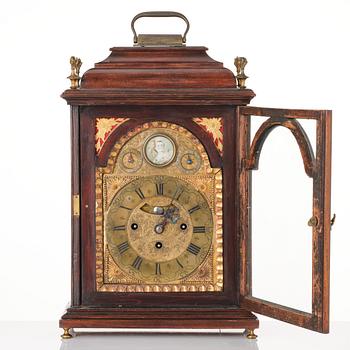 A Prague rococo bracket clock 'Stockuhr' signed Simon Schreiblmeyr, later part of the 18th century.