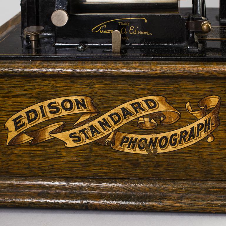 A phonograph, Edison, late 19th century.