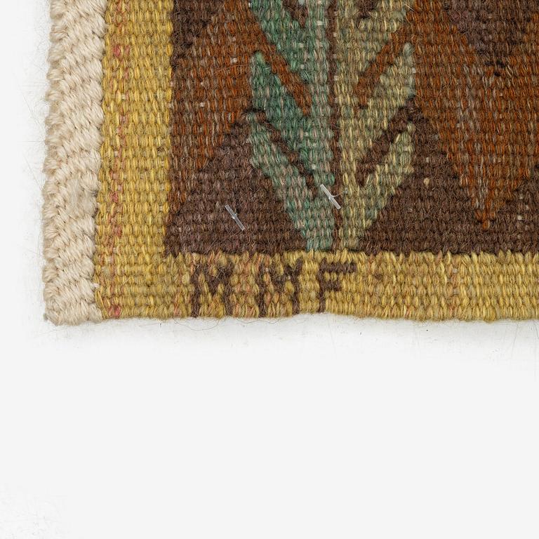 Märta Måås-Fjetterström, a textile, 'Täppan', tapestry weave, c. 66 x 68 cm, signed AB MMF.