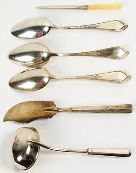 PARTI BESTICK 11 delar , silver, 1827-1912.