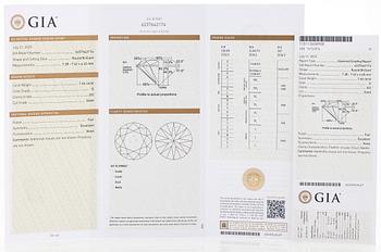 Ring, solitär, platina med briljantslipad diamant.