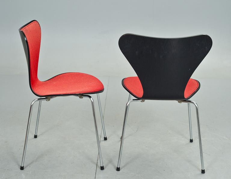 STOLAR, "Sjuan", 6 st, Arne Jacobsen, Fritz Hansen, Danmark, 1987.