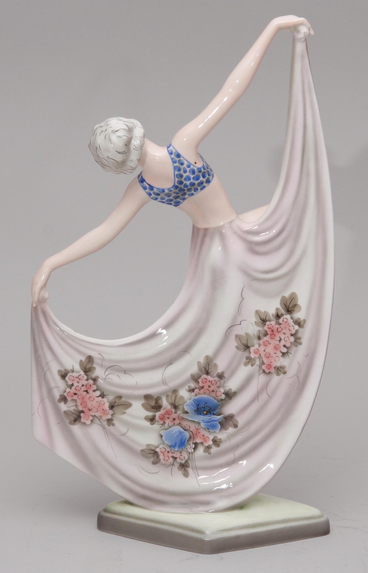 FIGURIN, porslin, Goldscheider, Tyskland, 1900-tal.