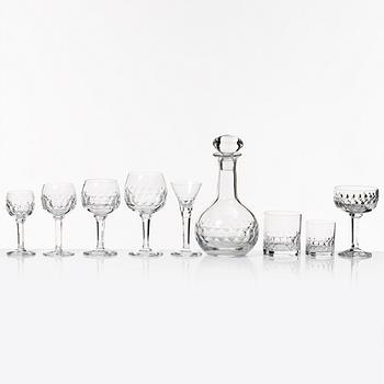 Sigurd Persson, glass service, 133 pieces, "Gripsholm", Kosta Boda.