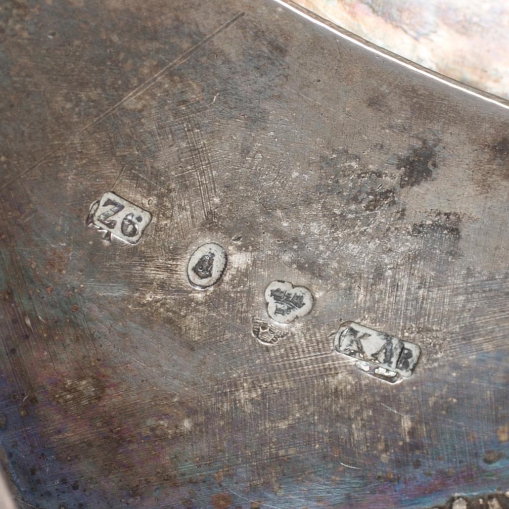 SOCKERSKÅL, silver, sengustaviansk stil, Stockholm, 1902.