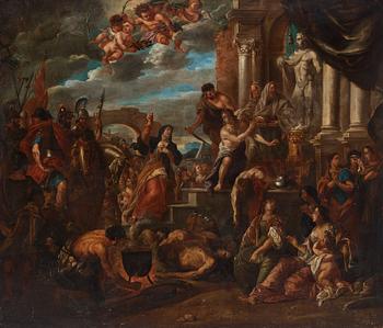 629. Anton (Antoni) Goubau Attributed to, Antique scene with Alexander the Great.