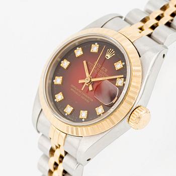 Rolex, Datejust, "Red Vignette Diamond Dial", circa 1989.