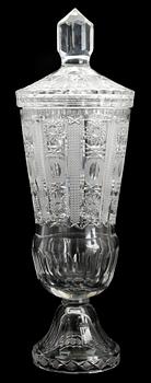 LOCKPOKAL, glas, slipad dekor, 1900-tal.