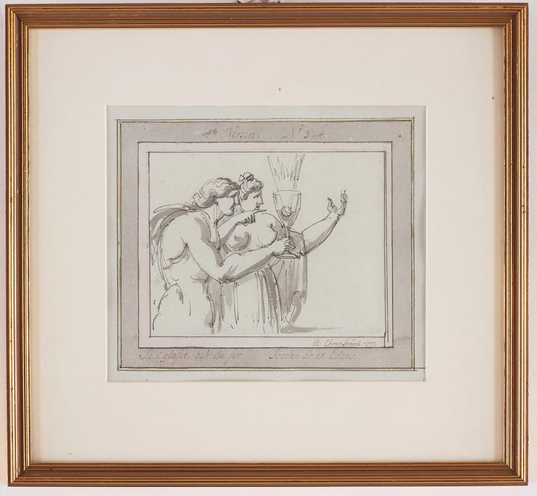 Carl August Ehrensvärd, "Goda gosse, glaset töm". Serie av dryckesvisor, 24 st.