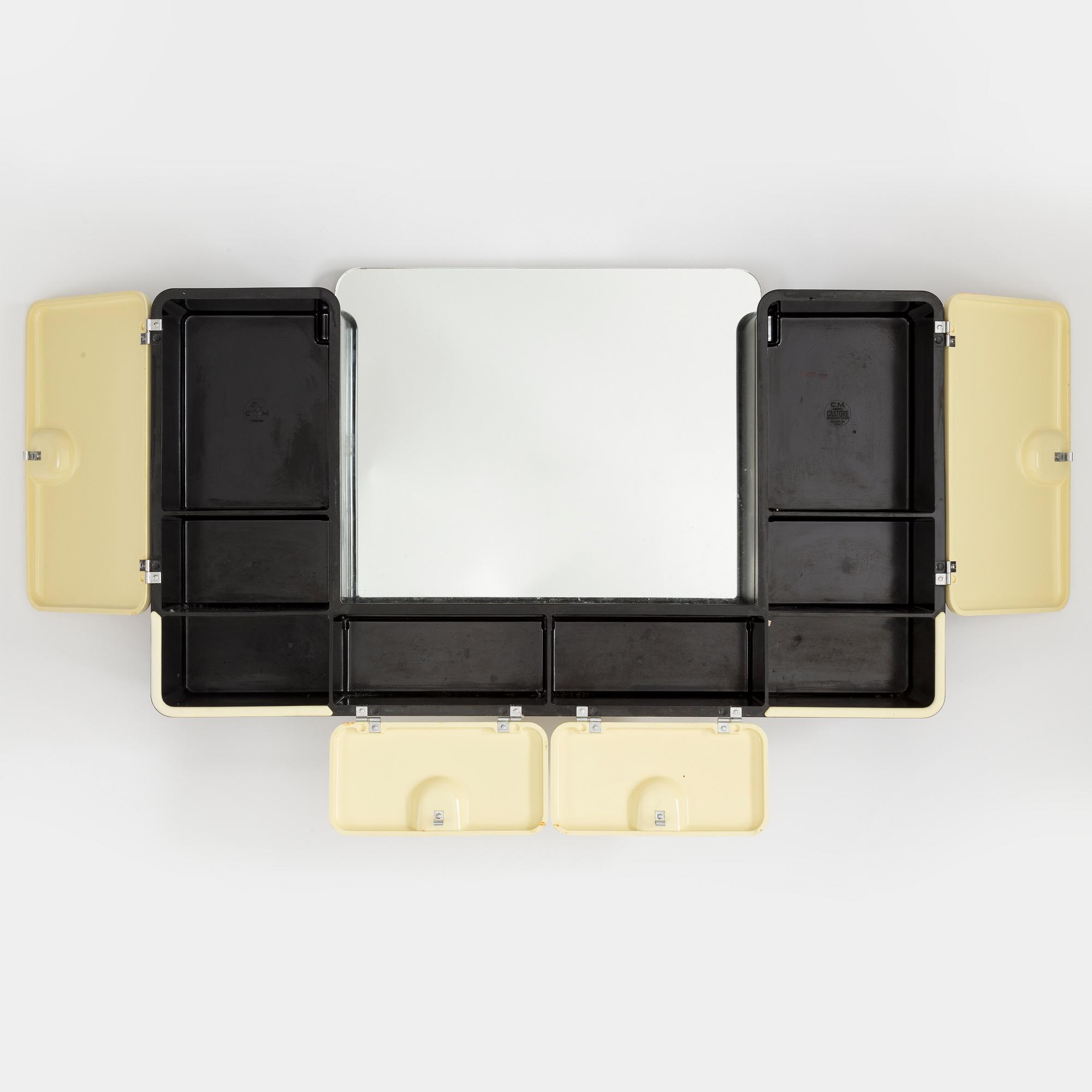 BADRUMSSKÅP SAMT SPEGEL, bland annat "Castore", Carrara & Matta, Torino, Italien, 1900-talets mitt.