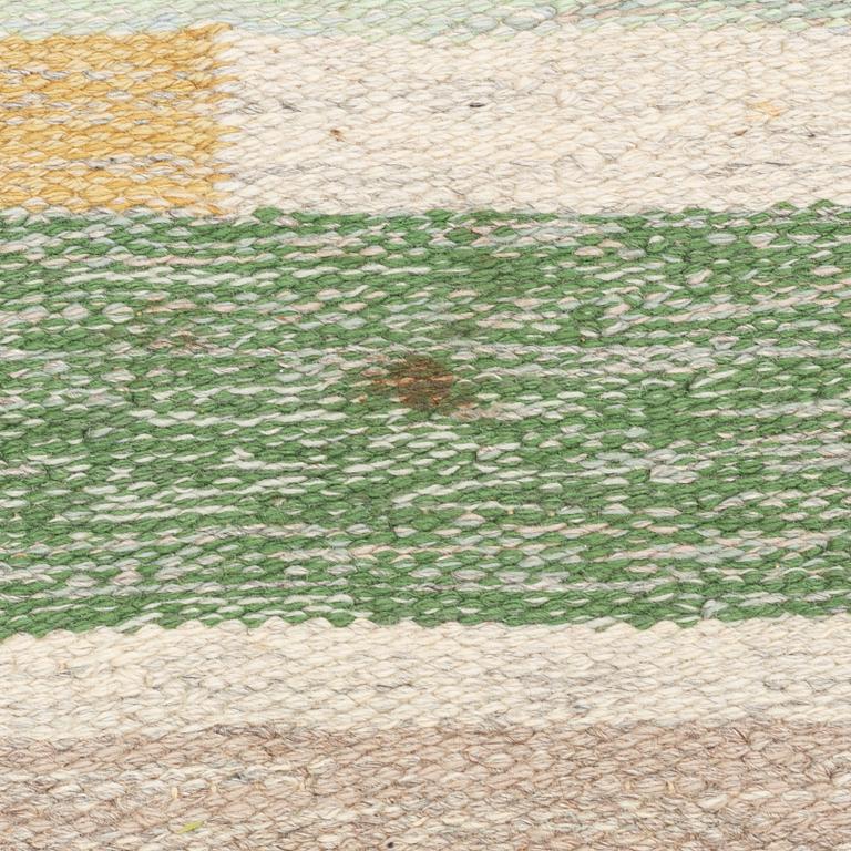 Mary Sandberg, a carpet, flat weave, circa 250 x 170 cm, signed MS KH.