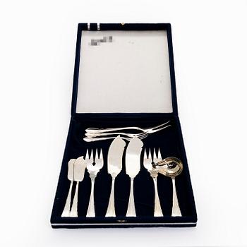 Ten silver utensils, Czechoslovakia 1945-49.