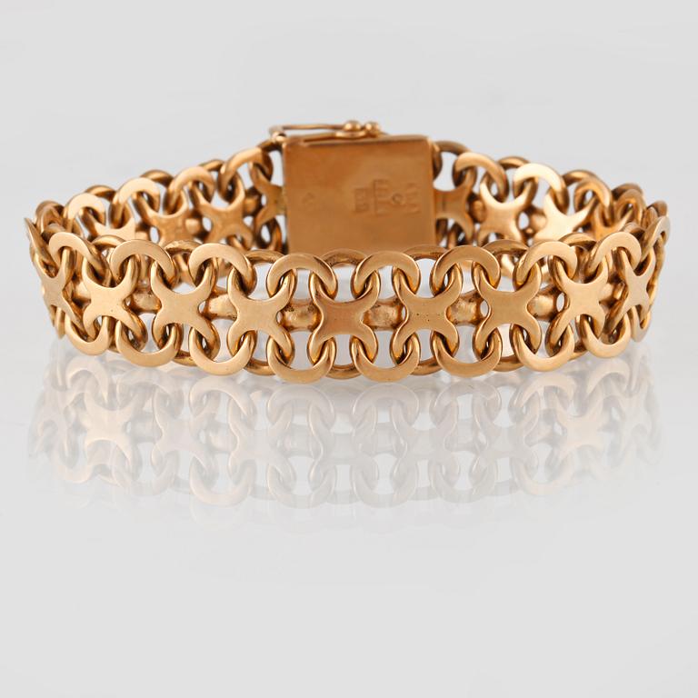 ARMBAND, 18K guld, ÄSA, Stockholm, 1963. Vikt 52 gram.