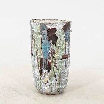 Eva Bengtsson, a signed "Please" floor vase stoneware own work shop.