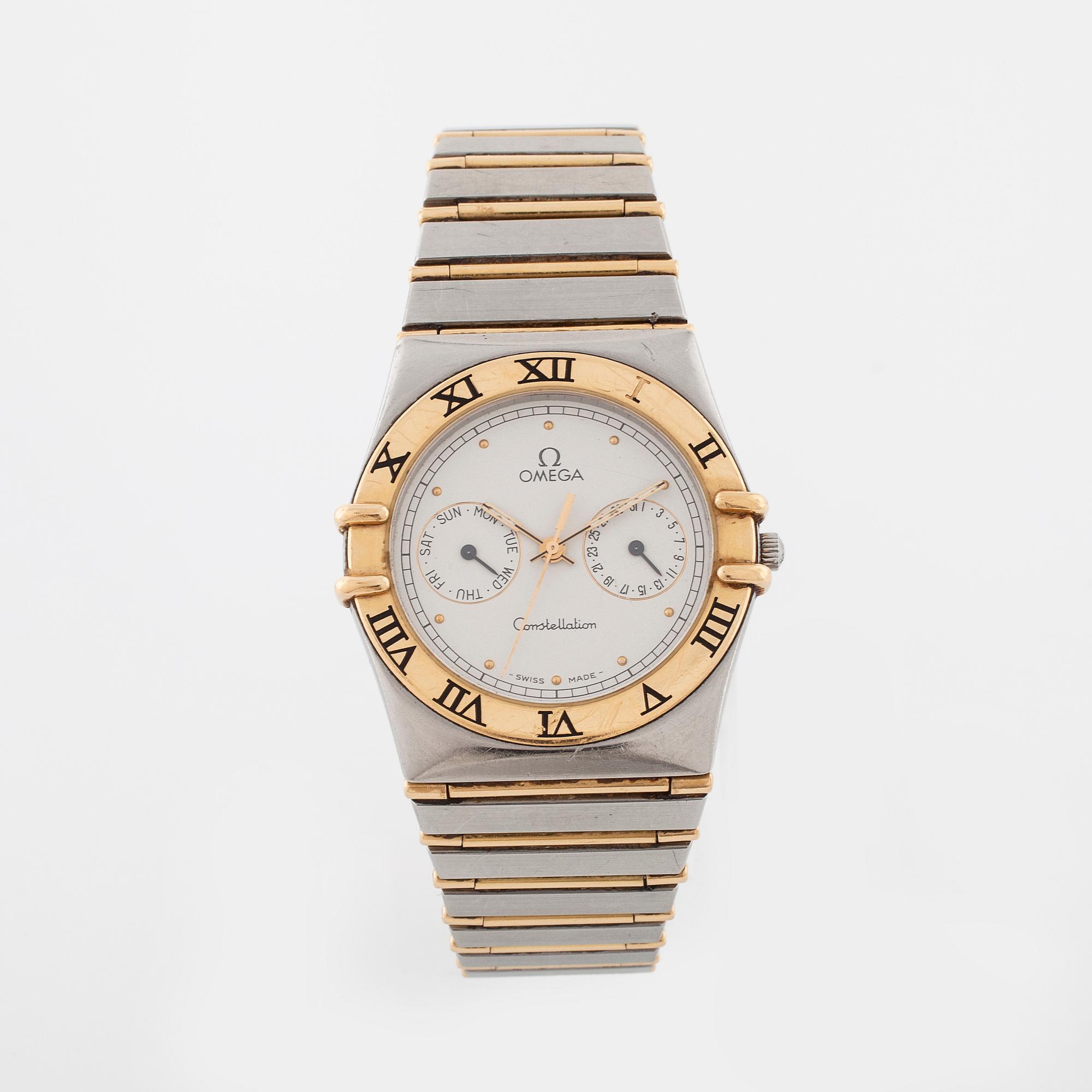 OMEGA, constellation, so called "Owl", wristwatch, 34 mm.