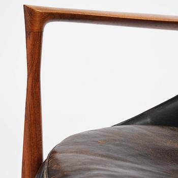 Ib Kofod-Larsen, a rosewood "Elizabeth" easy chair, cabinetmakers Christensen & Larsen, Denmark, 1950s-60s.