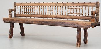 A Swedish 18/19th century reversible back bench.