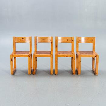A five pcs Möbelmäster pine 1970s dining group.