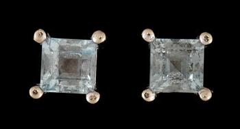 PARTI SMYCKEN, 3 delar + ett par,  14k och 18k vit- och rött guld med briljantslipad diamant ca0,16ct. Totalvikt 9,7g.