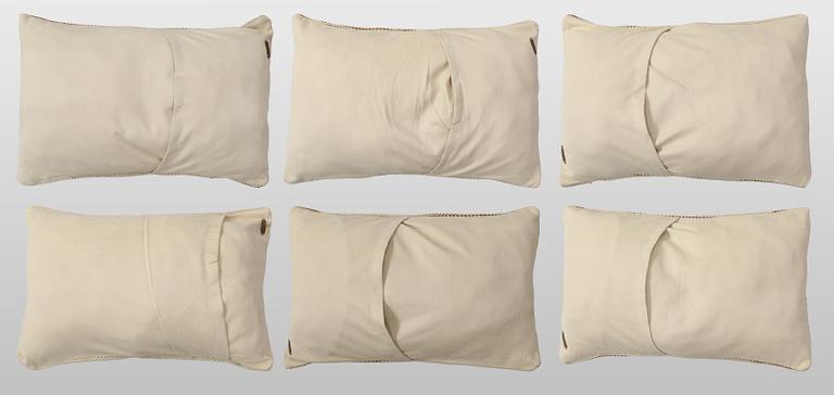 Cushion covers, 6 pcs, hand-embroidered Kelim.