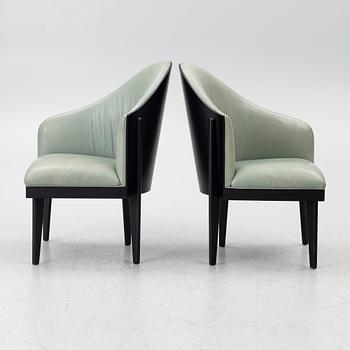 Pierre Sartogo & Nathalie Grenon, a pair of 'Toscana' lounge chairs, Saporiti Italia, 1980's.