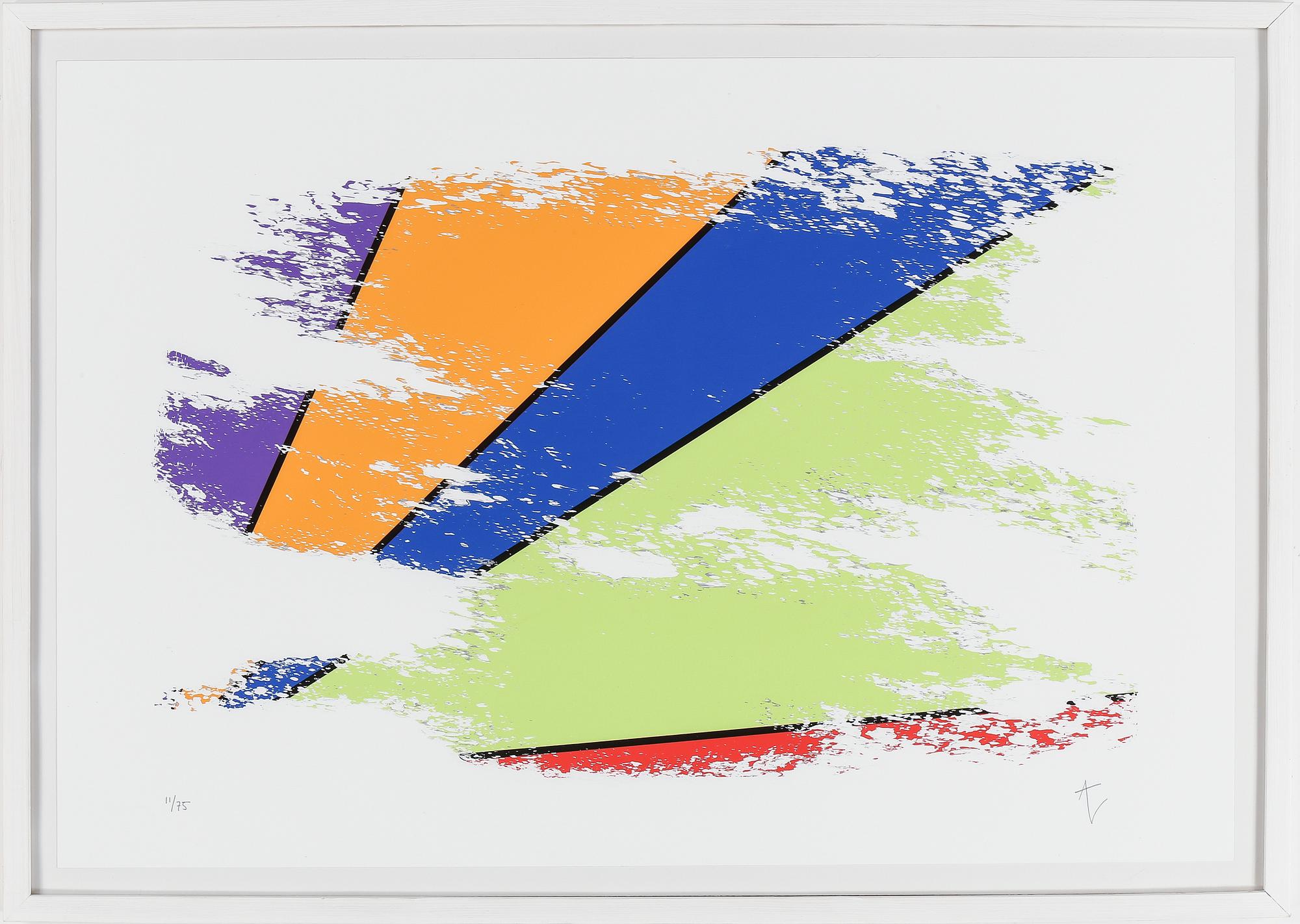 ANDREAS LUNDBERG, diptyk, 2 st, färglitografier, signerade och numrerade 11/75.