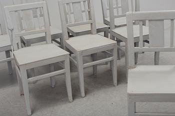 A set of eight mid 19th century chairs.