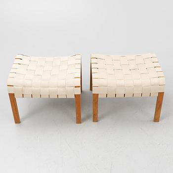 Yngve Ekström, a pair of "Primo" armchairs with ottomans, Swedese, Sweden,