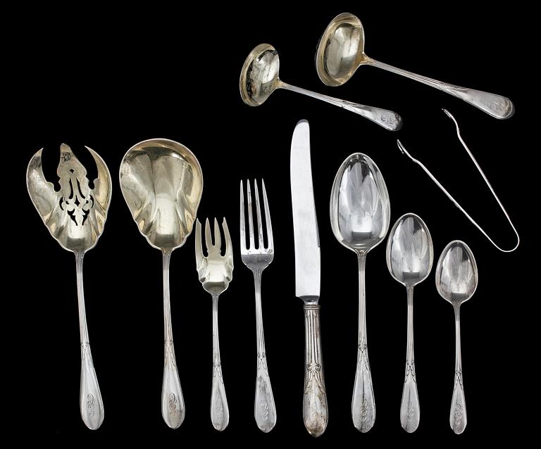 BESTICK, 73 st, sterlingsilver, Gorham, USA, 1900-talets första hälft. Vikt ca 3150 g (exkl knivar).