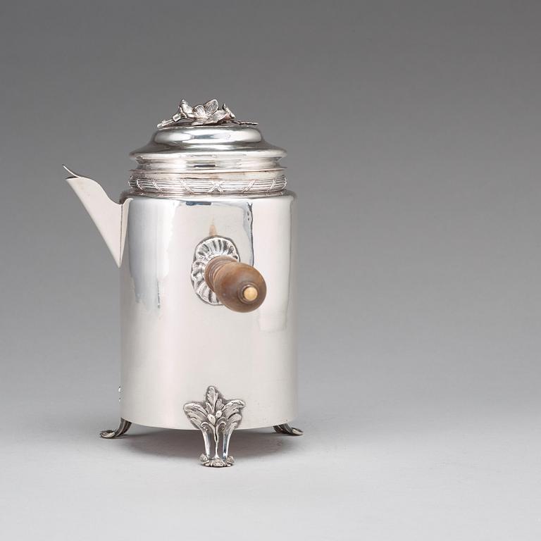 Claes Ekman, kaffekanna, silver, Kristinehamn 1774.