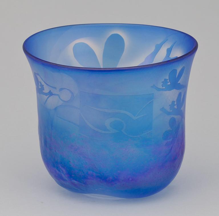 BERTIL VALLIEN, skål, glas, sign, Kosta.