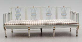 SOFFA, sengustaviansk, enligt uppgift Hälsingland, 1800-talets första hälft.