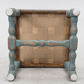 A Swedish baroque stool, early 18th century.